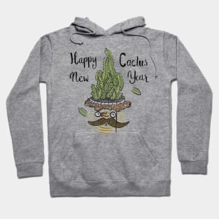 Happy cactus new year (ear fly off) Hoodie